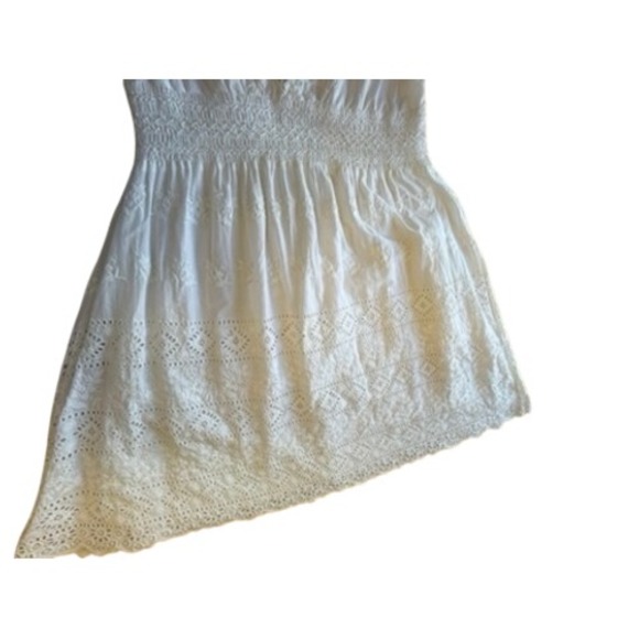 Roller Rabbit Womens White Eyelet Lace Sleeveless Smocked Waist Dress Size M - Picture 6 of 12